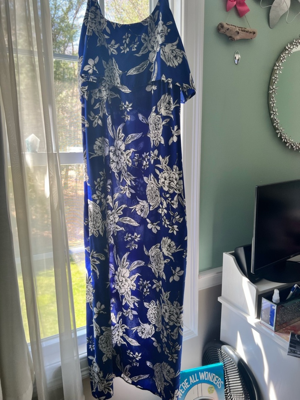 Motherhood Royal Blue Floral Maternity Dress